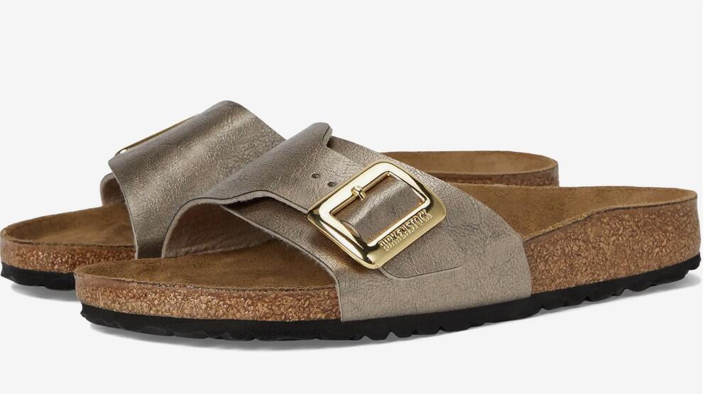NEW BIRKENSTOCK women's catalina lux narrow sandal in graceful taupe